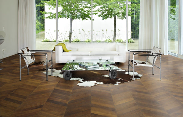 Chevron Dark Brown Macar Parke